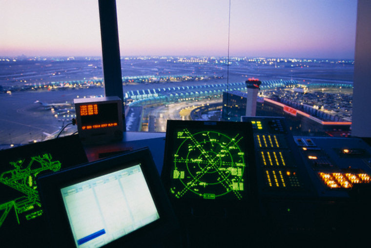 Control Panel in Air Traffic Tower